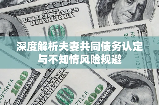 济南深度解析夫妻共同债务认定与不知情风险规避